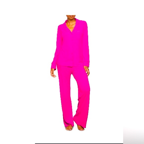 SKIMS Other - SKIMS Soft Lounge Rib Sleep Set HOT PINK medium